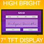 高亮度1024 x 600 7.0“IPS TFT LCD与LVDS接口