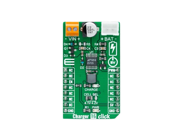 Mikroe Charger 16 click的介绍、特性、及应用
