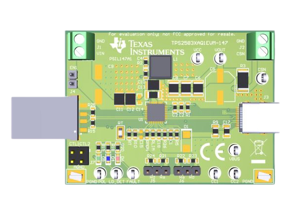 德州仪器TPS2583xAQ1EVM-147控制器评估模块的介绍、特性、及应用