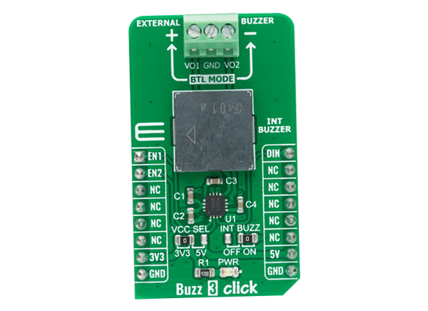 Mikroe BUZZ 3 click的介绍、特性、及应用