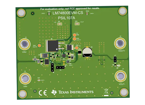 德州仪器LM74800EVM-CS控制器评估模块的介绍、特性、及应用