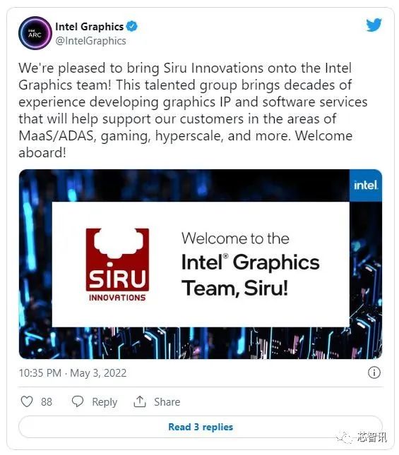 英特尔收购GPU技术厂商Siru Innovations