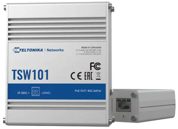 Teltonika TSW101汽车PoE+非托管交换机的介绍、特性、及应用