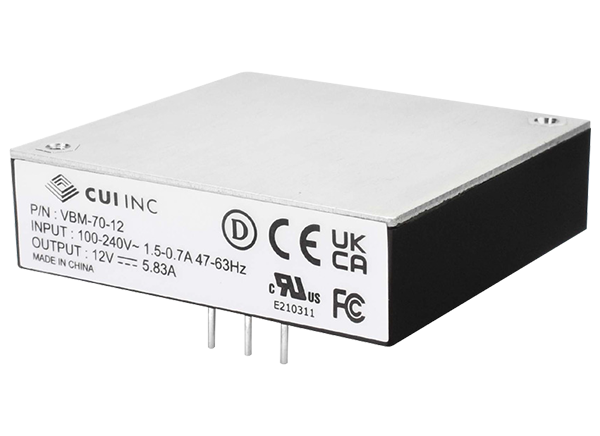CUI Inc VBM-70 70W交直流开关电源的介绍、特性、及应用