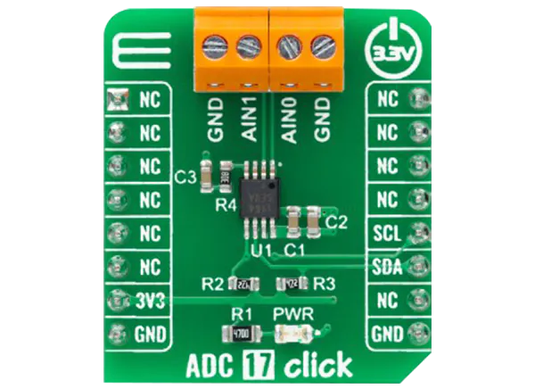 Mikroe ADC 17 click的介绍、特性、及应用