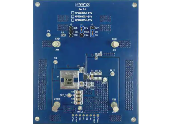 二极管公司AP62800评估板的介绍、特性、及应用