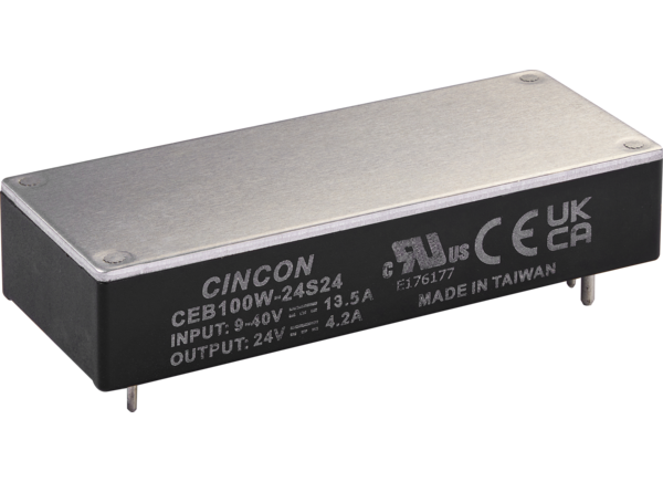 Cincon CEB100W 100W 4:1输入隔离DC/DC转换器的介绍、特性、及应用