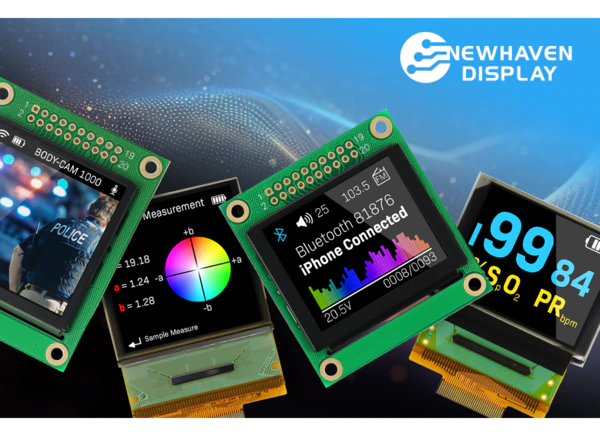 纽黑文显示1.8“& 1.91”全彩OLED玻璃显示器的介绍、特性、及应用