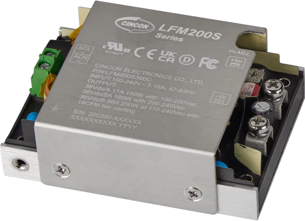 con LFM200S 200W AC/DC电源与PFC的介绍、特性、及应用