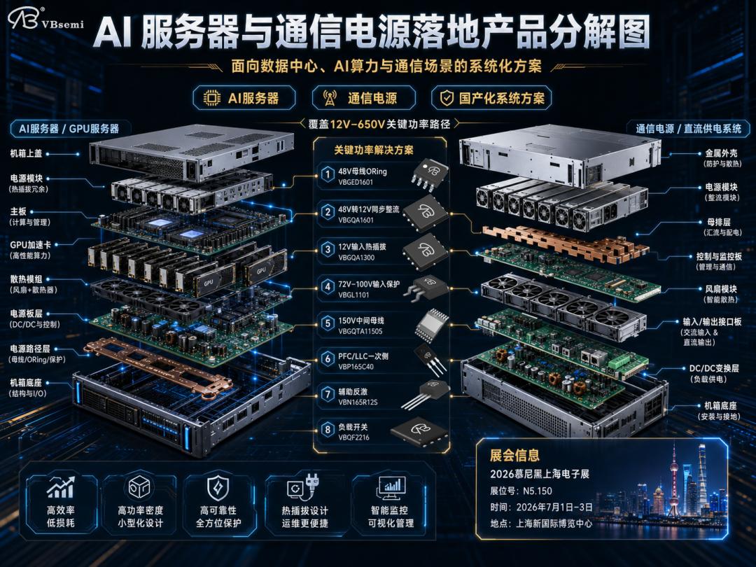 2026年AI服务器与通信电源MOSFET系统级应用方案