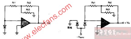 光二极管运算放大器T形反馈电路图