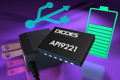 Diodes推出API9221锂离子/聚合物电池充电器IC