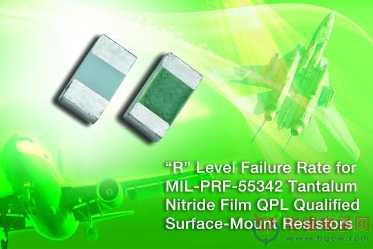 Vishay推出“R”级失效率QPL钽氮化物薄膜片电阻