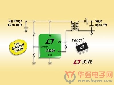 采用ThinSOT封装的高压、微功率隔离型单片反激式稳压器