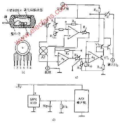 绝对压力传感器应用经典电路图