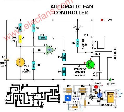 自动风扇控制器电路,Automatic Fan Contro
