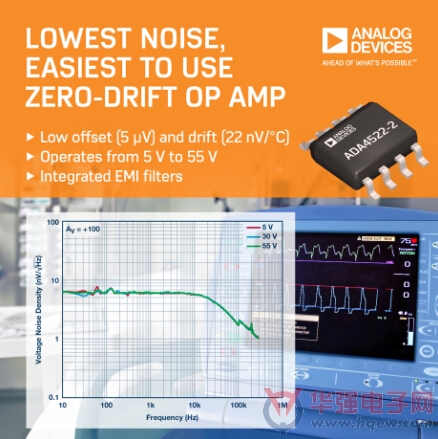 ADI推出零漂移精密运算放大器简化电路板设计