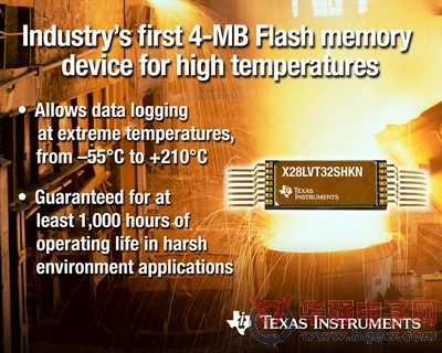 德州仪器推出业界首款用于严苛环境的4MB闪存器