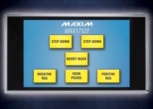 Maxim推出用于LCD HDTV面板的多路输出电源IC