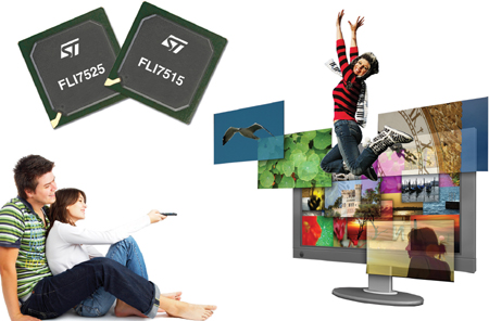 ST发布全新支持3DTV和先进120Hz MEMC电视系统级SoC芯片