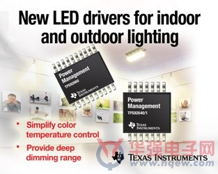 德州仪器面向高性能照明推出业界领先LED驱动器