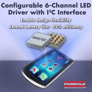 Fairchild发布手机用LED驱动器提供设计灵活性延长电池寿命
