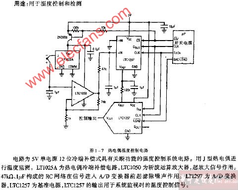 热电偶温度控制电路图
