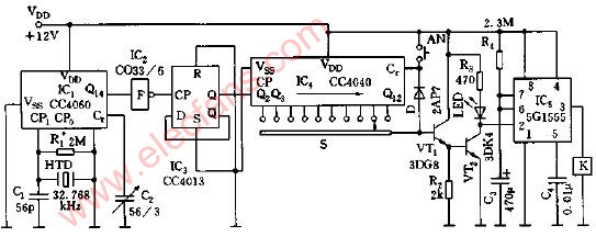 精密数字定时控制器电路图