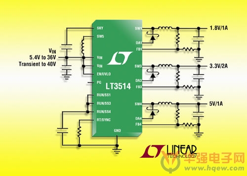 Linear推出降压型开关稳压器LT3514