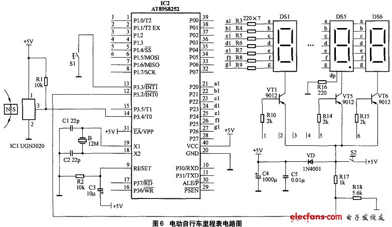 电动自行车里程表原理图