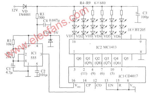 闪烁灯控制电路