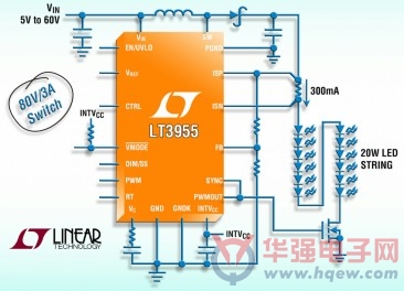 凌力尔特推出 DC/DC 转换器 LT3955