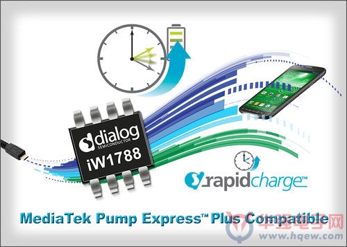 Dialog推出兼容联发科技Pump Express Plus协议的iW1788 AC/DC控制器