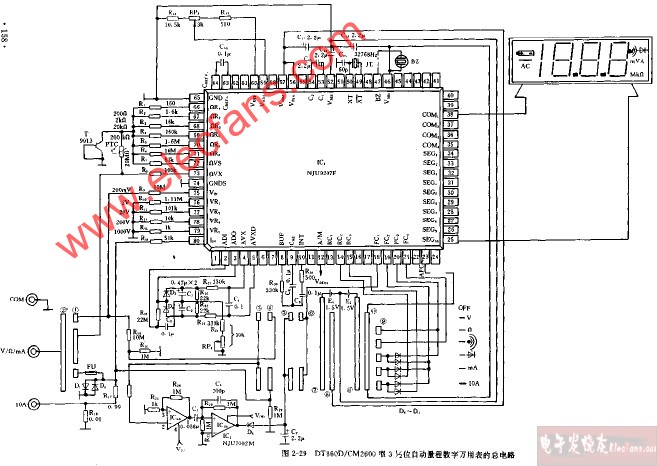 DT860D、CM2600型3,1 2位自动测量数字万用表电