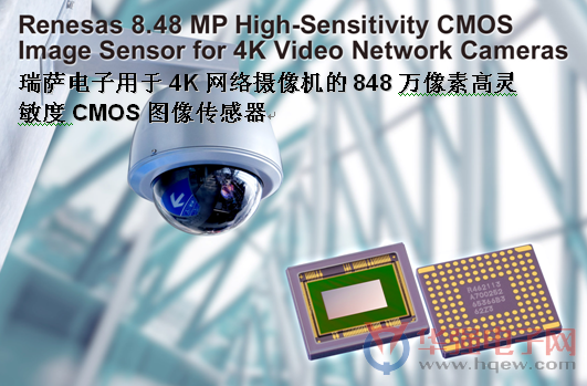 瑞萨电子宣布推出用于4K网络摄像机的848万像素CMOS图像传感器