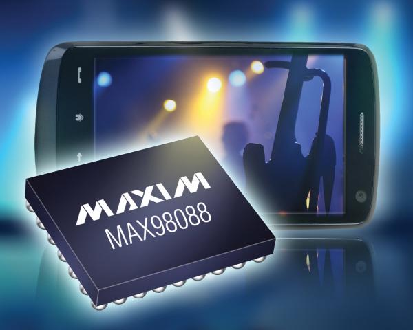 Maxim推出高度集成的立体声音频编解码器