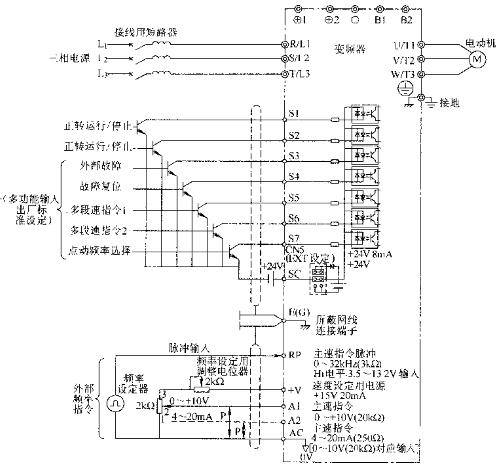 通用变频器采用晶体管输入信号图