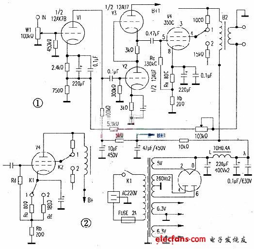 用曙光管350C制作胆功放