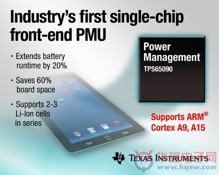 TI电源管理前端芯片大幅延长电池寿命