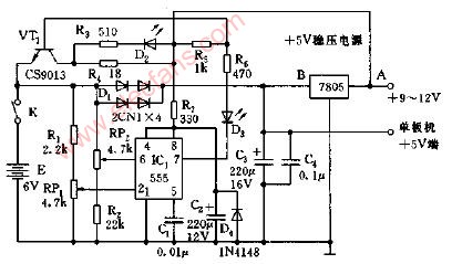 自控型单板机不间断电源电路图