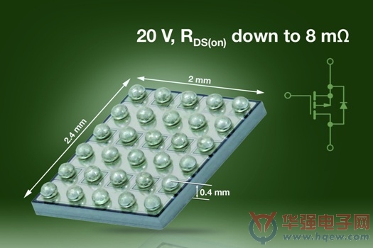Vishay推出业内最小-20V P沟道Gen III MOSFET