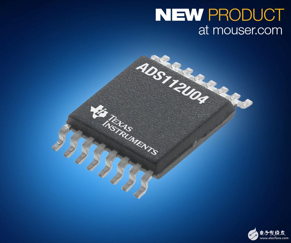 贸泽备货TI ADS112U04 ADC ，还是小型工业传感器控制器的福星