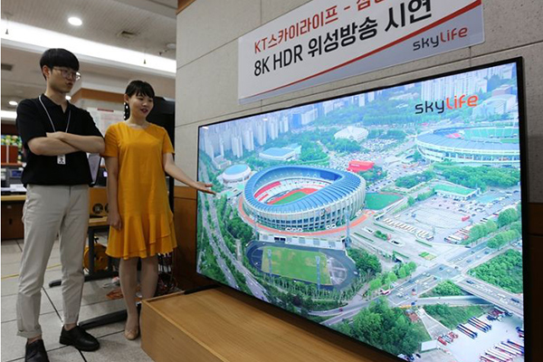 三星电子与韩国电信成功测试8K视讯人造卫星广播