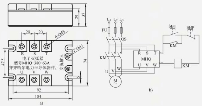 三相电机交流接触器的作用，工作原理，及灭弧接线图