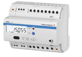 Carlo Gavazzi EM50能量分析仪，用于DIN导轨安装和LCD显示屏的三相能量分析仪