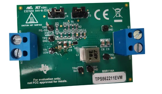 德州仪器TPS562211EVM转换器评估模块的介绍、特性、及布局结构
