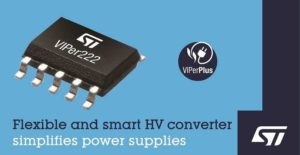 意法半导体STMicroelectronics发布用于高压转换器的VIPer控制器VIPer222