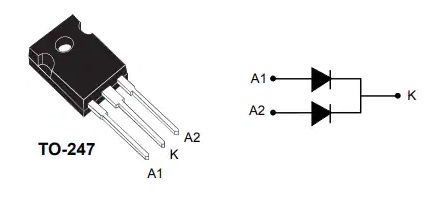 STPSC31H12C-Y SIC二极管_特性_封装_引脚图及应用