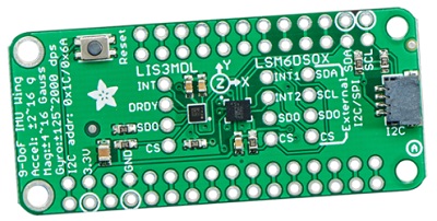 LSM6DSOX + LIS3MDL FeatherWing精密电路板介绍_特性_及功能结构图