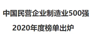 中国民营企业制造业500强2020年度榜单出炉，揭晓位于广东省的企业有多少？